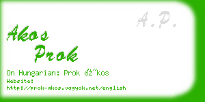 akos prok business card